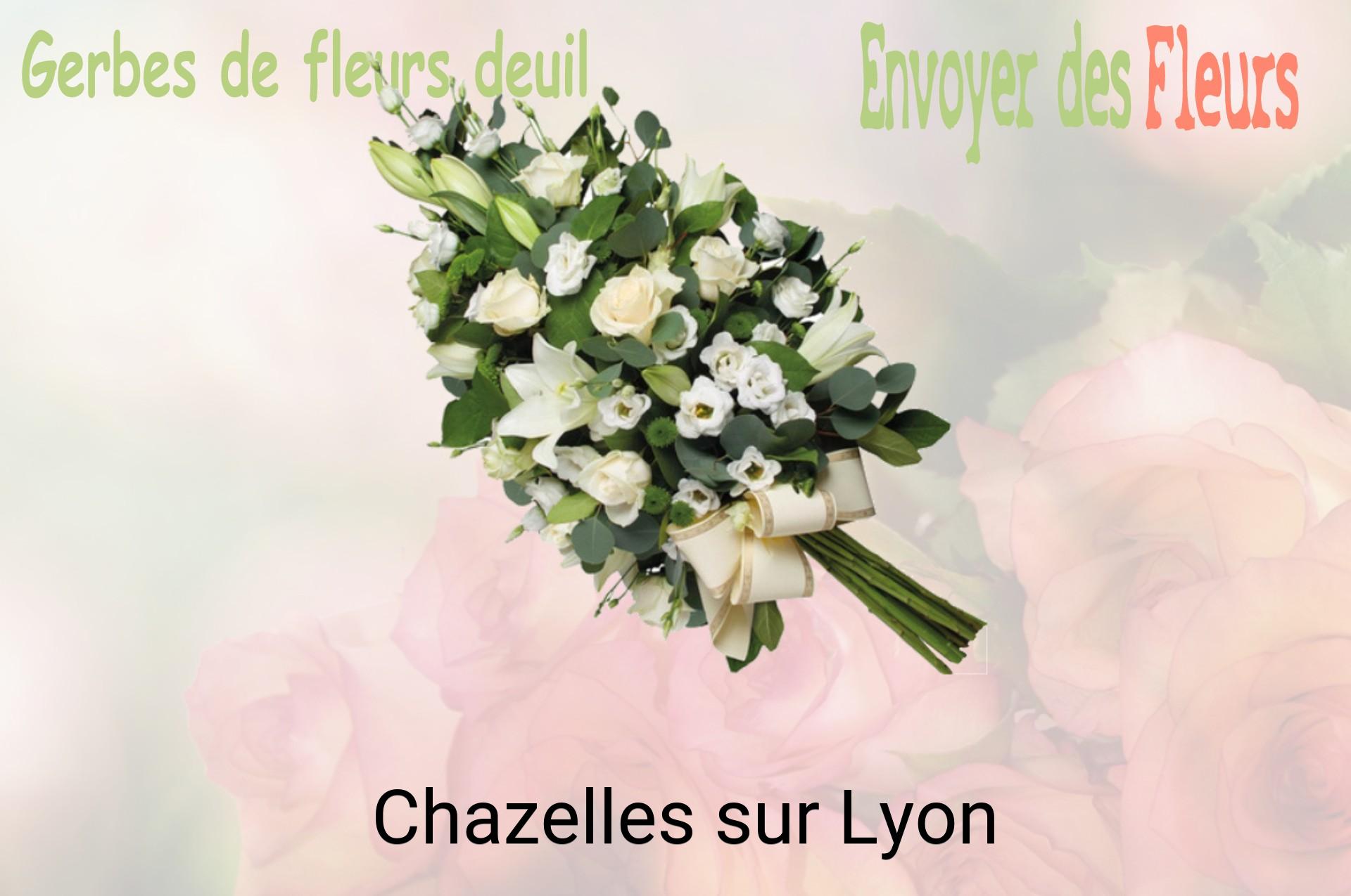 Gerbe de fleurs de deuil livrée à Chazelles-sur-Lyon